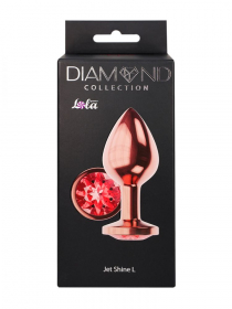 4024-02LOLA АНАЛЬНАЯ ПРОБКА DIAMOND RUBY SHINE L РОЗОВОЕ ЗОЛОТО