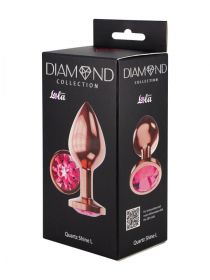 4023-02 АНАЛЬНАЯ ПРОБКА DIAMOND QUARTZ SHINE L РОЗОВОЕ ЗОЛОТО 4023-02 АНАЛЬНАЯ ПРОБКА DIAMOND QUARTZ SHINE L РОЗОВОЕ ЗОЛОТО