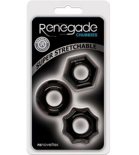 NSN-1111-13 Набор из 3 черных эрекционных колец Chubbies NSN-1111-13 Набор из 3 черных эрекционных колец Chubbies