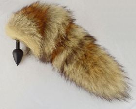 SB-9010 - Анальная пробка TPE/ABS с рыжим хвостом