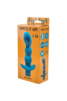 8012-03 Анальная пробка с вибрацией Spice it up Naughty Aquamarine