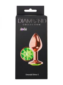 4027-01LOLA АНАЛЬНАЯ ПРОБКА DIAMOND EMERALD SHINE S РОЗОВОЕ ЗОЛОТО 4027-01LOLA АНАЛЬНАЯ ПРОБКА DIAMOND EMERALD SHINE S РОЗОВОЕ ЗОЛОТО