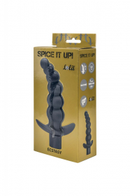 8009-02 АНАЛЬНАЯ ПРОБКА С ВИБРАЦИЕЙ SPICE IT UP ECSTASY DARK GREY