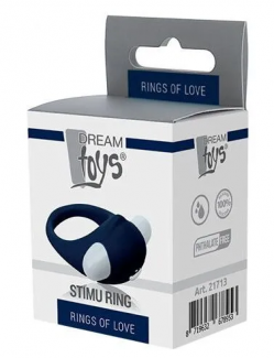 21713 Виброкольцо силиконовое, влагозащитное, синее, 5.4cm * 2.7cm