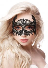 OU319BLK-OU321BLK Кружевная маска ручной работы на глаза Queen Black Lace Mask OU319BLK-OU321BLK Кружевная маска ручной работы на глаза Queen Black Lace Mask