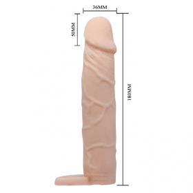 BI-026227 PrettyLove Penis sleeve 7 закрытая насадка реалистик на фаллос,удлинитель + 5см BI-026227 PrettyLove Penis sleeve 7 закрытая насадка реалистик на фаллос,удлинитель + 5см