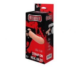 21707 Черные трусики с телесной насадкой STRAP ON REAL DILDO - 21 см. 21707 Черные трусики с телесной насадкой STRAP ON REAL DILDO - 21 см.