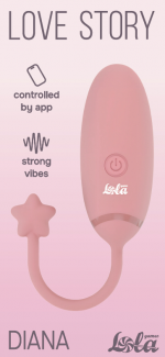 3014-01 Вибро яйцо с приложением Diana Love Story Pink